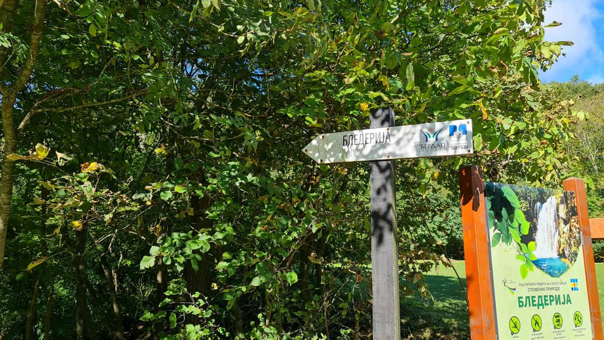 Serbia blederija waterfall nature day trip