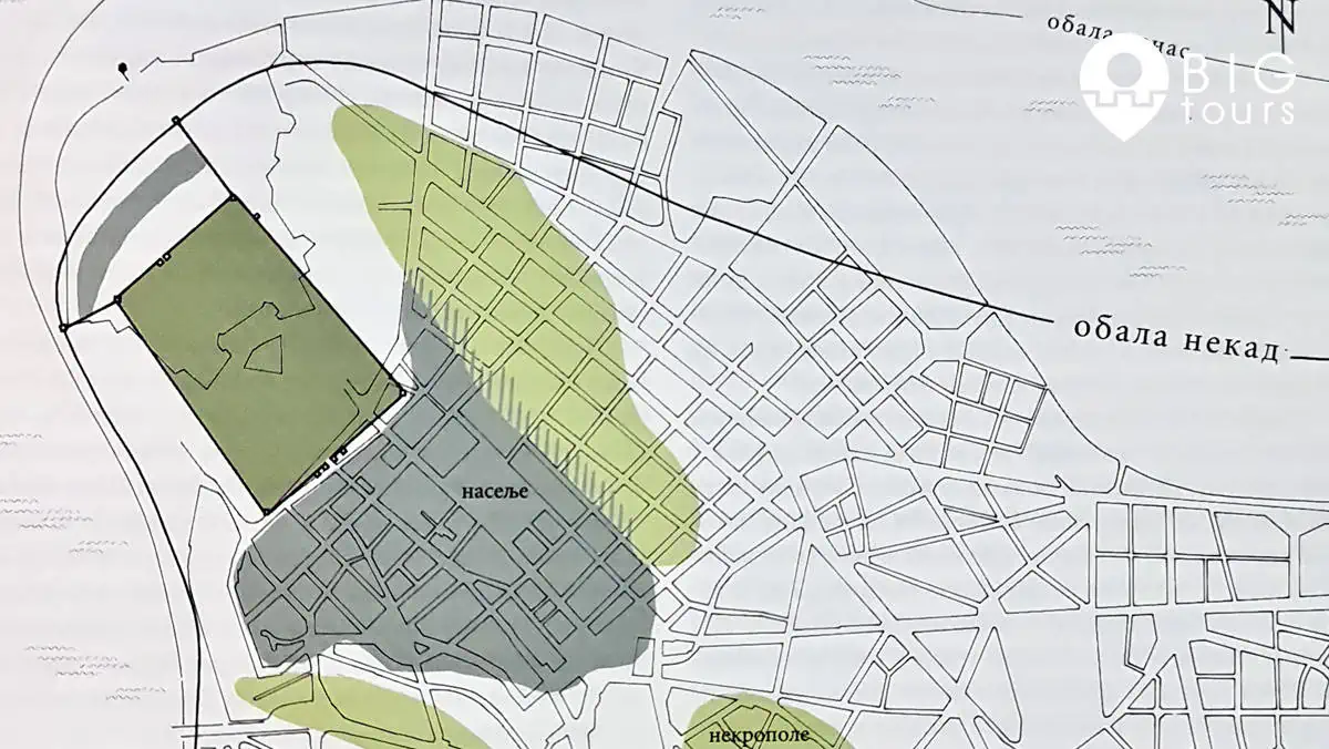 Map of Singidunum fort serbia bigtours